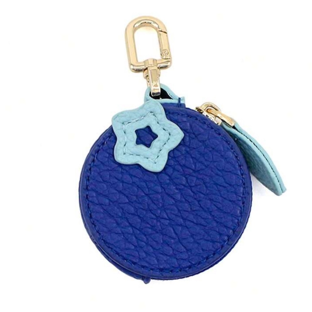 Blueberry mini Coin Purse with Star Charm Keychain